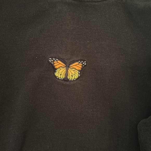 brandy melville black butterfly hoodie - Picture 2 of 3